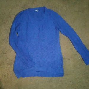 Blue knit sweater